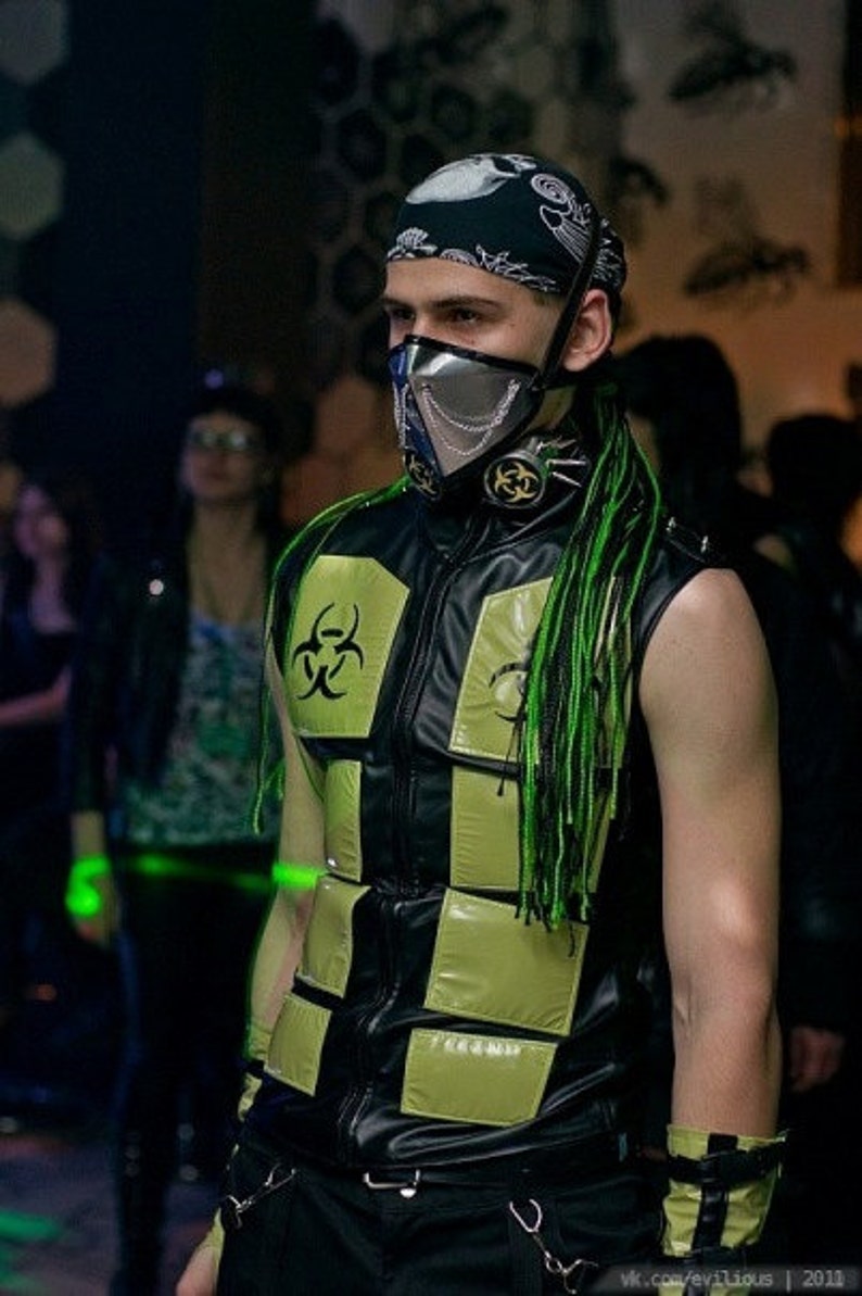 Cyber Goth Man Vest Etsy