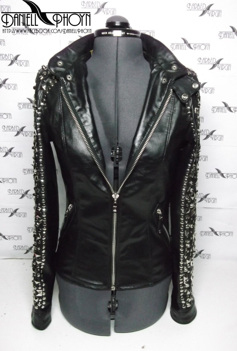 Genuine Leather Jackets with studs Etsy