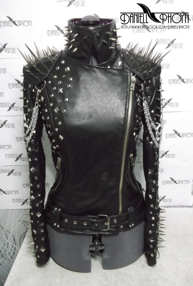 Extreme Leather Jacket With Spikes Image 0