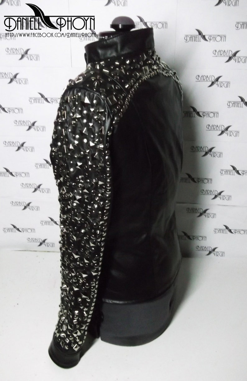 Genuine Leather Jackets with studs Etsy