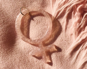 Single Earring, Keychain, Pendant, Feminist Symbol, Venus Symbol, Woman Symbol, Feminism Symbol, Female Symbol, Gift for Feminist