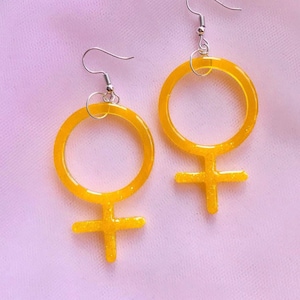 Feminist Earrings for Feminist Symbol for Feminism Jewelry for Feminist Jewelry Woman Symbol Venus Symbol Gift for feminist fashion image 1