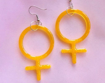 Feminist Earrings for Feminist Symbol for Feminism Jewelry for Feminist Jewelry Woman Symbol Venus Symbol Gift for feminist fashion