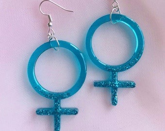 Feminist Earrings for Feminist Symbol for Feminism Jewelry for Feminist Jewelry Woman Symbol Venus Symbol Gift for feminist fashion