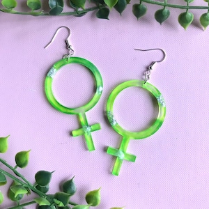 Minimalist Feminist Earrings – Handmade Equality Jewelry