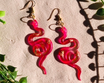 Witchy Snake Earrings – Gothic Serpent Accessories, Perfect for Pagan Looks