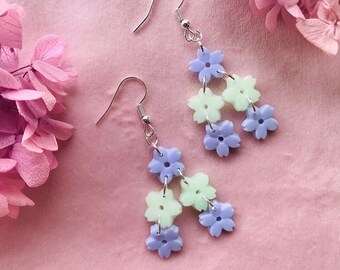 Colorful Floral Earrings, Flower Earrings, Spring Earrings, Colorful Earrings, Floral Jewelry, Flower Jewelry, Spring Earrings