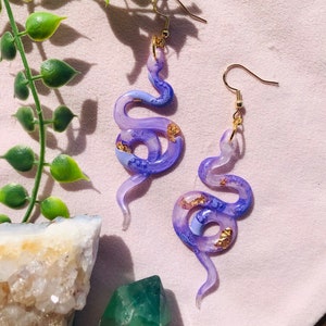 Handcrafted Snake Earrings – Gothic Serpent Jewelry for Wiccan and Pagan Styles