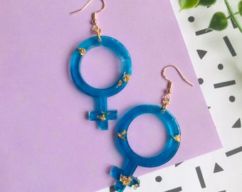 Feminist Earrings, Feminist Earrings, Woman Symbol, Venus Symbol, Feminist Symbol, Feminist Jewelry, Feminism Earrings