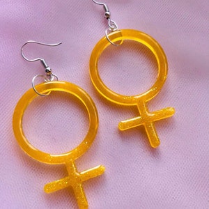 Feminist Earrings for Feminist Symbol for Feminism Jewelry for Feminist Jewelry Woman Symbol Venus Symbol Gift for feminist fashion image 2