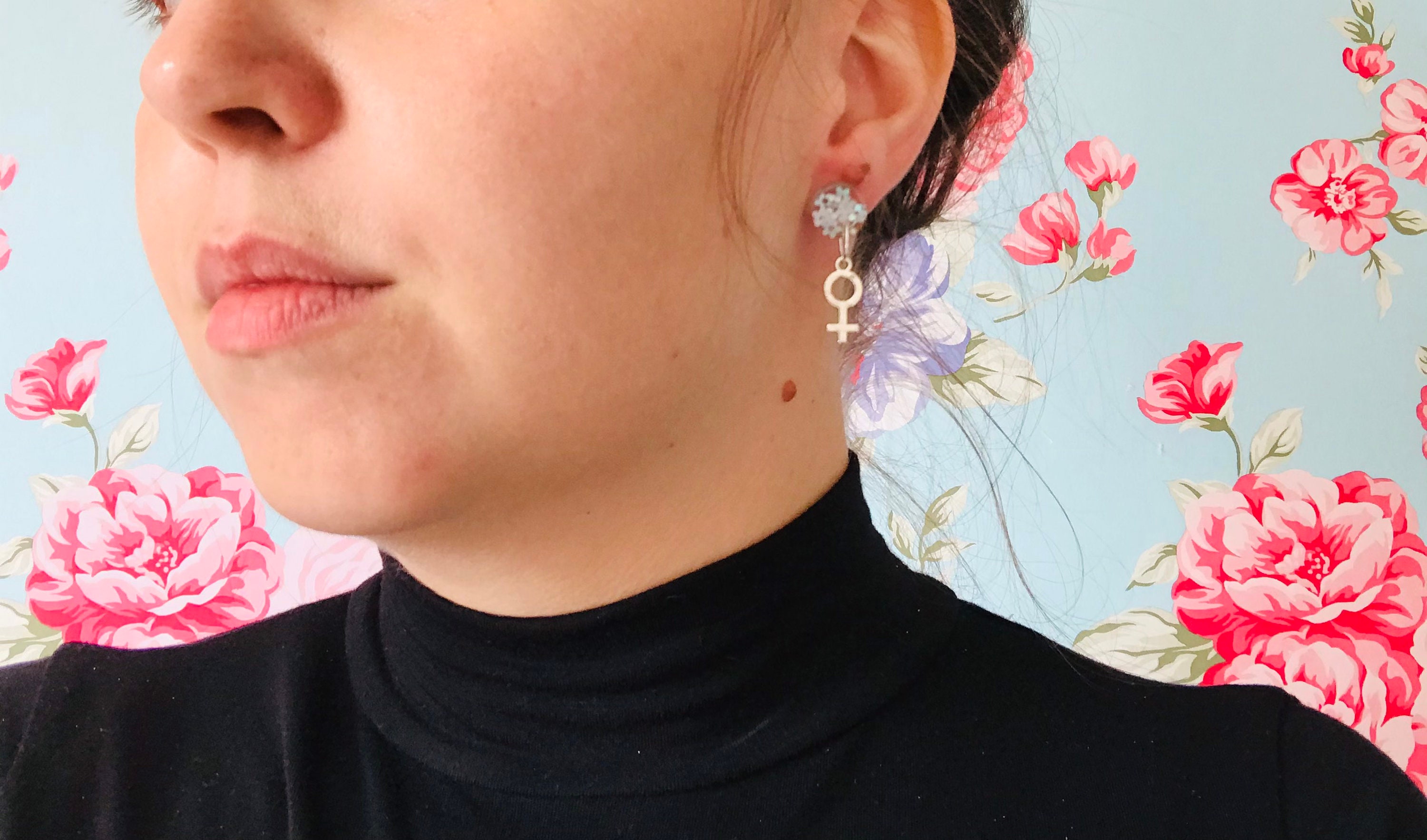 Studded Feminist Earrings Feminist Earrings Feminist Etsy