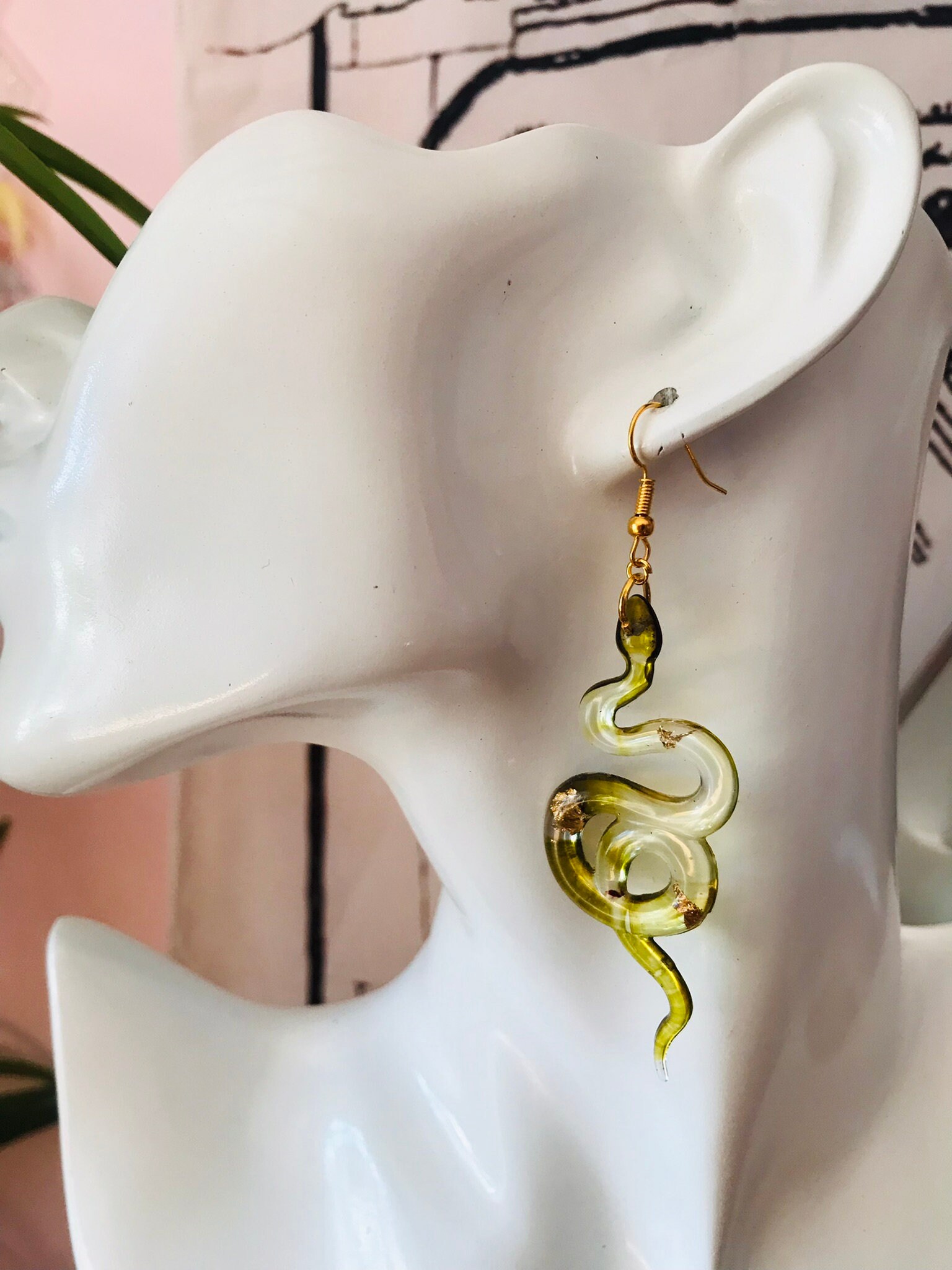 Orecchini Gotici A Serpente In Acciaio Inox – Stile Punk, Gioielli Da Donna Per Halloween E Natale (Larg. 2,5 X Lungh. 4,1 Cm) - 4