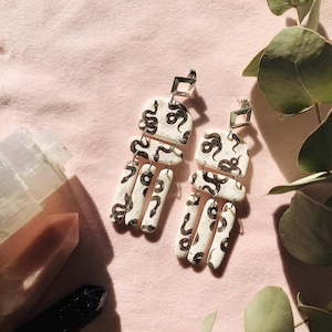 Snake Dangle Earrings, Celestial Statement Jewelry, Witchy Snake Earrings, Boho Snake Earrings, Celestial Serpent, Mystical Earrings