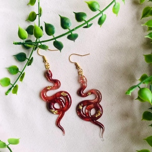 Handcrafted Snake Earrings – Gothic Serpent Jewelry for Wiccan and Pagan Styles