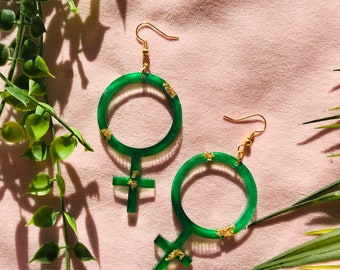 Minimalist Feminist Earrings – Handmade Equality Jewelry