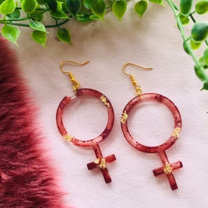 Minimalist Feminist Earrings – Handmade Equality Jewelry