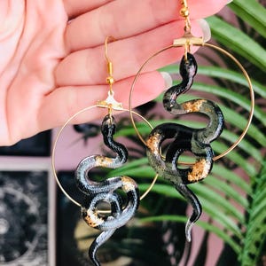 Handcrafted Snake Earrings – Gothic Serpent Jewelry for Wiccan and Pagan Styles