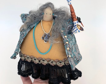Talaat With Tehmeh Coat Handmade Doll