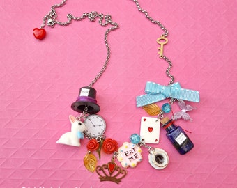 Alice in Wonderland Charm Necklace