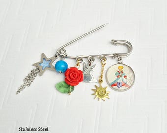 The Little Prince Charms Brooch Kilt Pin