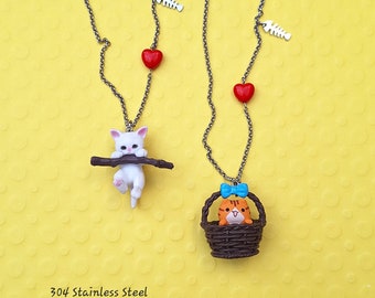 Cat Kitten Quirky Pendant Necklace