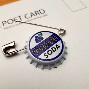 Grape Soda Pin Ellie Badge Bottle Cap UP Movie Brooch Club Member - Etsy UK