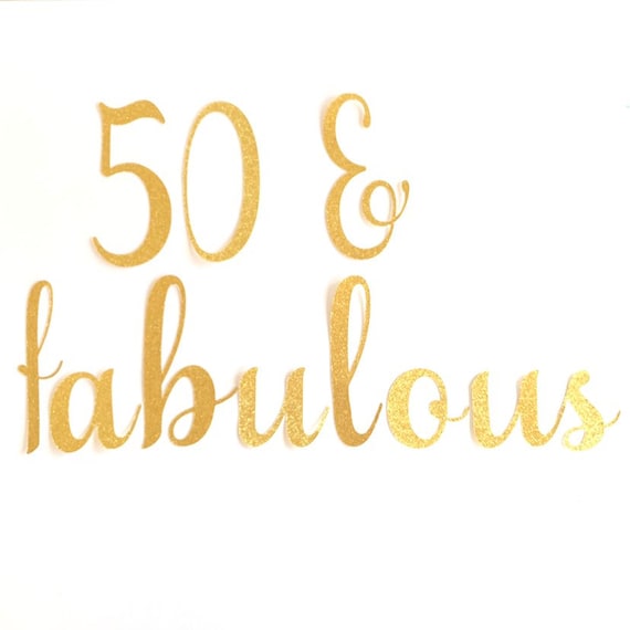 50 Fabulous Banner 50th Birthday Party Decoration 50 Etsy