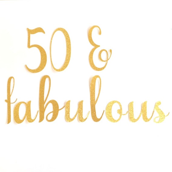 50 Fabulous Banner 50th Birthday Party Decoration 50 Fabulous Garland Glitter Garland Glitter Bunting Fifty Party Decor