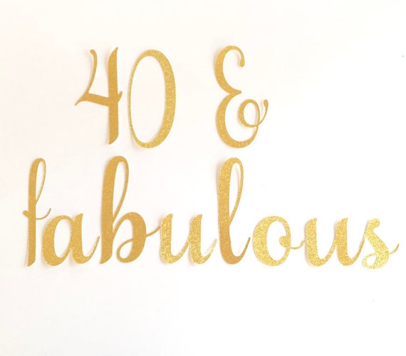 40 Fabulous Banner 40th Birthday Party Decoration 40 Etsy