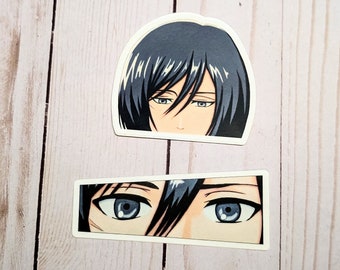 Anime Sticker Set of 2 inch eyes Vinyl Waterproof Anime Manga Stickers Decal Dishwasher Safe