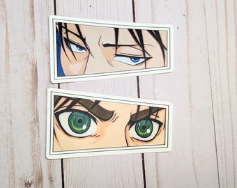 Anime Sticker Set of 2 4 inch eyes Vinyl Waterproof Anime Manga Stickers Decal Dishwasher Safe