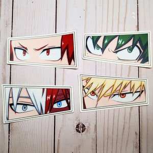 Heroes Anime Sticker Set of 4 Vinyl Waterproof Anime Manga Stickers Decal Dishwasher Safe