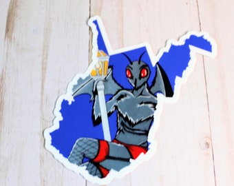 WV Mothman West Virginia Cryptid Cryptids Moth Man waterproof vinyl dishwasher safe UV resistant Halloween