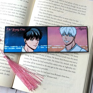 Vinyl Tassel Bookmark Double Sided BL Yaoi Anime Manga Bookmarks Sexy Hot Reading Book Mark Read Holder Boys Love Fujoshi Mignon