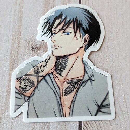 Levi Ackerman Tattoo Sticker Waterproof Attack On Titan Etsy