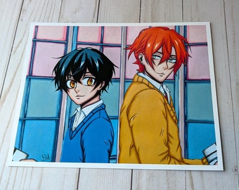 Glanzend SasaMiya 8 x 10 anime manga levendige foto Sasaki Miyano Miya yaoi bl fujoshi