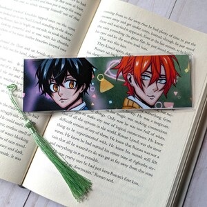 Vinyl Tassel Bookmark Double Sided BL Yaoi Anime Manga Bookmarks Sexy Hot Reading Book Mark Read Holder SasaMiya Boys Love Fujoshi