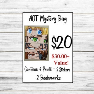 Anime Mystery Bag Sticker Prints Lesezeichen Print Manga Geschenk Weeb Otaku Weihnachten Geburtstag Valentine Geschenke