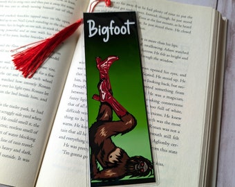 Sexy Bigfoot sasquatch Vinyl Kwastje Bladwijzer Dubbelzijdig Gewei Bladwijzers Lezen Boek Mark Cryptid Cryptids Windigo Big foot Read