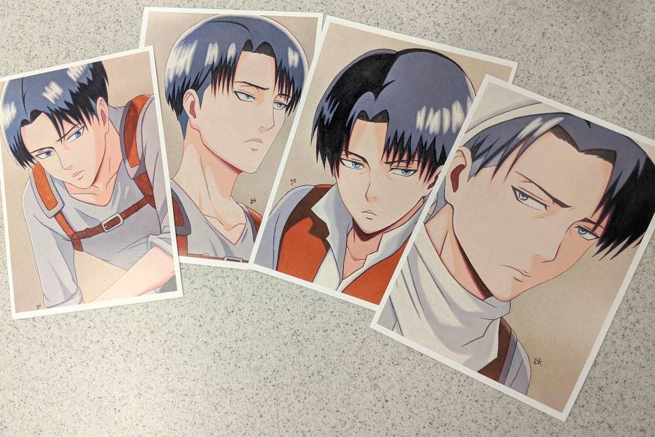 Levi Ackerman Mini Print Set 5 Attack 