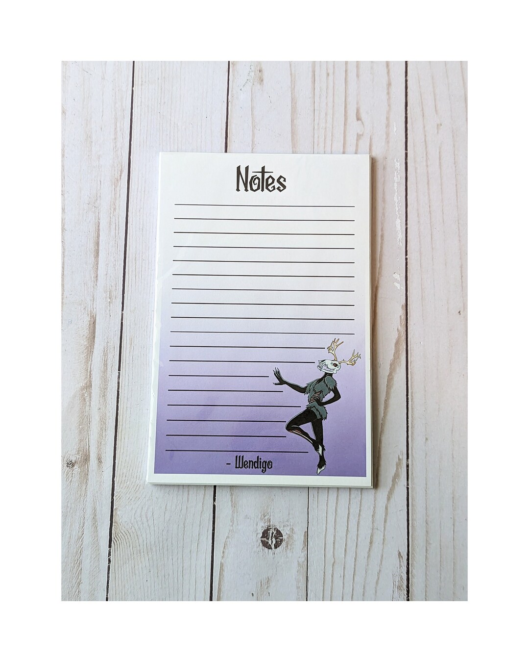 Cryptid Notepad Wendigo Wendego Handbound 50 Pages Notes Note Pad ...