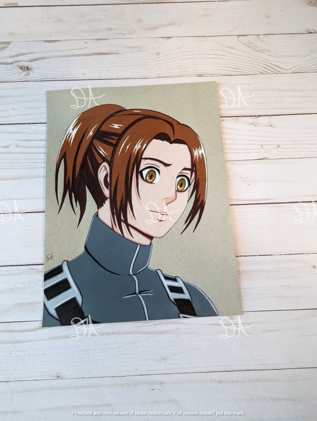 Original Drawing Colored Pencil Anime Manga Sasha Etsy