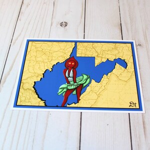 Flatwoods Monster Braxxie West Virginia Print Flatwoods WV Pinup Sexy 5x7 Print Cryptid Cryptids