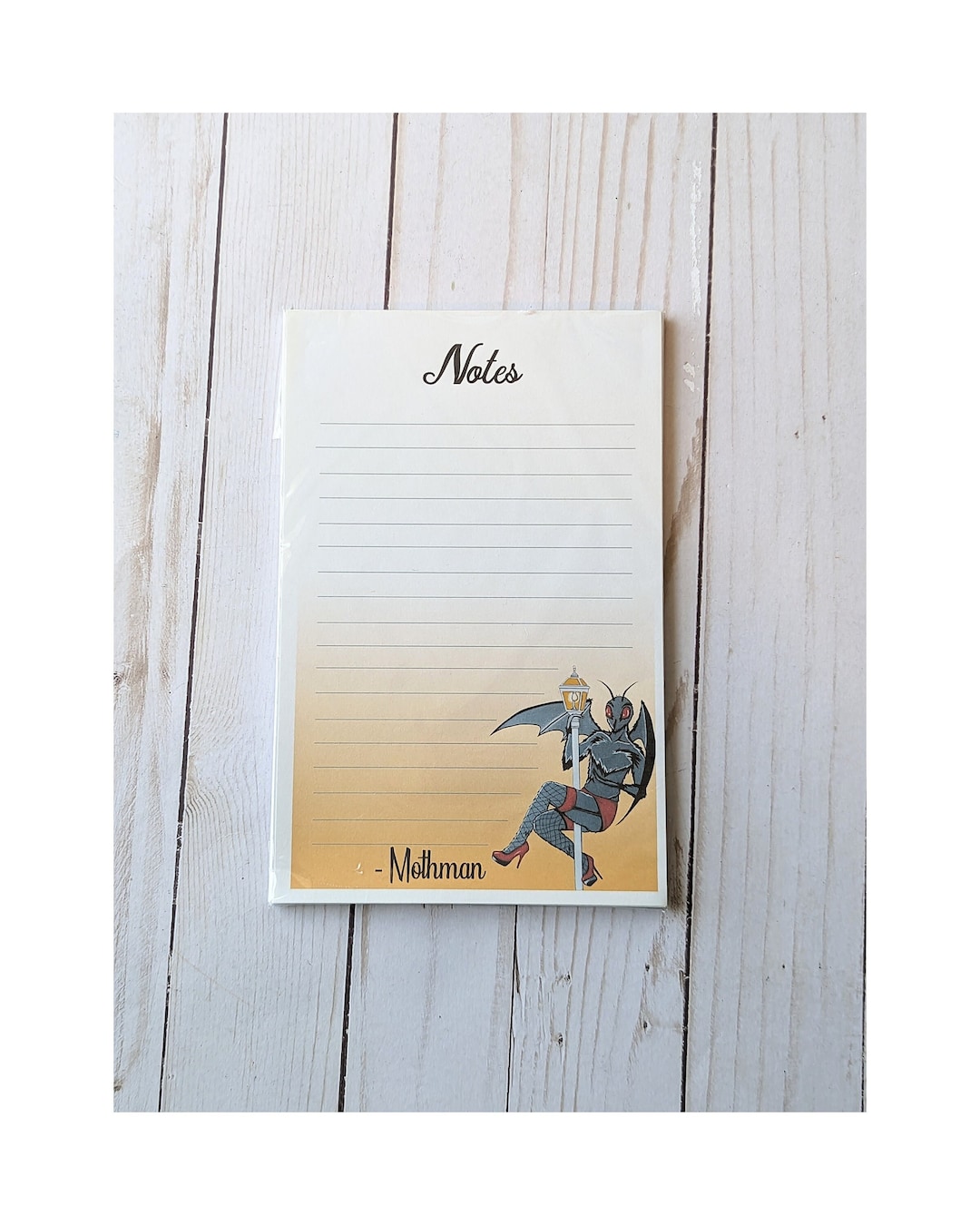Cryptid Notepad Mothman Moth Man West Virginia Lamp Handbound 50 Pages ...