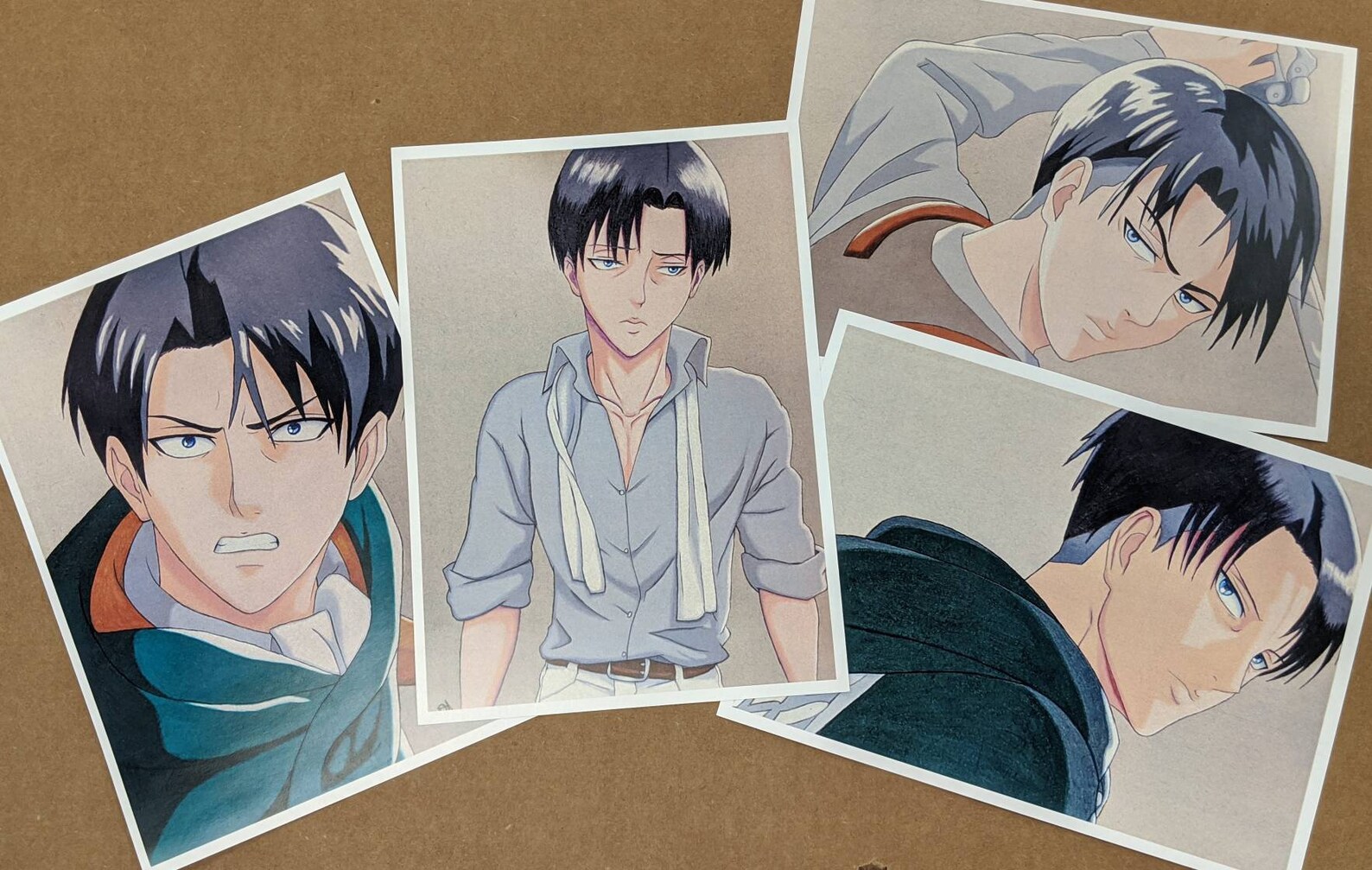 Levi Ackerman Mini Print Set 3 5x7 Attack on Titan Shingeki | Etsy