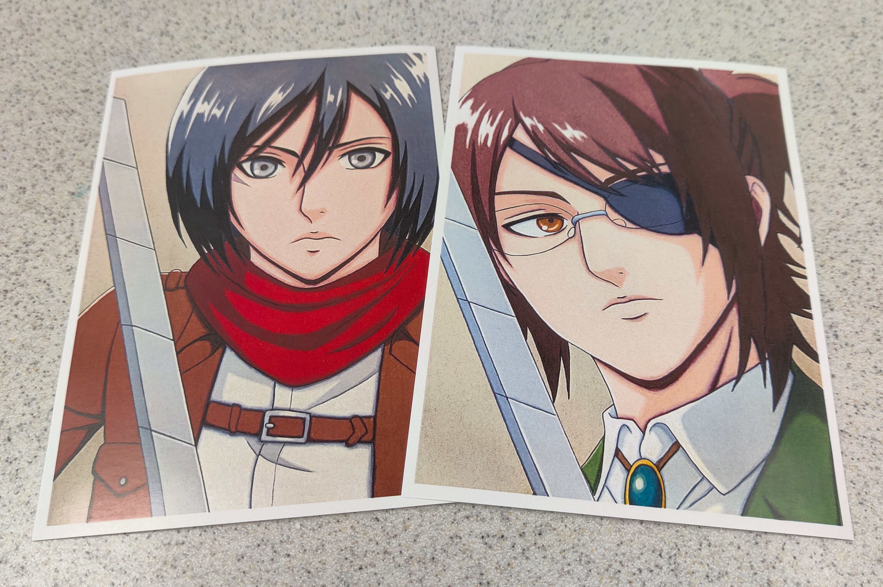 AOT Sword Print Set Levi Eren Hanji Mikasa Ataque a Titán Etsy