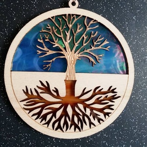 Tree of Life suncatcher stunning stained glass suncatcher, lightcatcher