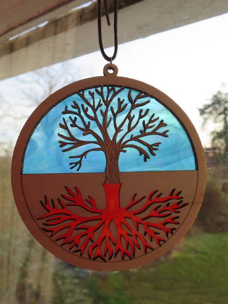 Tree of Life Suncatcher Stunning Stained Glass Suncatcher, Lightcatcher