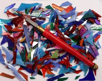Rainbow Stained Glass Offcuts: 750g Mosaic Supplies