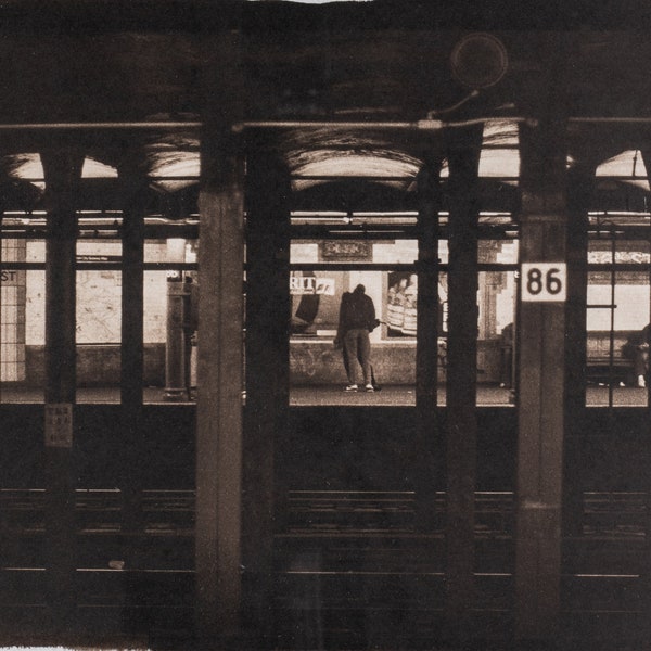 Subway Scene, New York City, 1986, Palladium Print